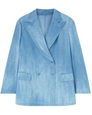 Ermanno Scervino Double-Breasted Jacket - Blue