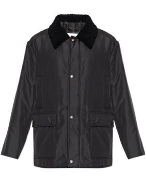 Maison Margiela Faux-Shearling Collar Jacket - Black