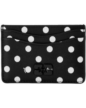 Ganni Printed Card Holder - Black
