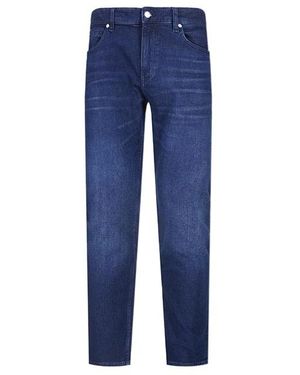 BOSS Boss Logo Patch Tapered Jeans - Blue