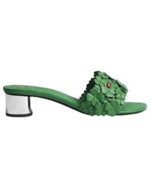 Dior Bloom Heeled Slide - Green