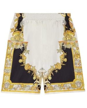 Versace Coral Theatre Printed Elastic-Waist Shorts - Multicolour