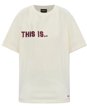 DSquared² Vintage Fade Just Right Fit T-Shirt - White