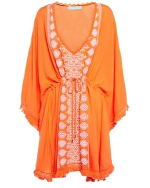 Melissa Odabash Isabelle Embroidered Minidress - Orange