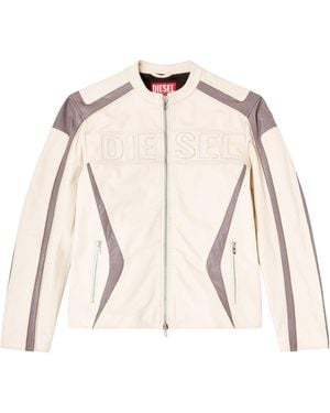 DIESEL L-Adam Leather Jacket - Natural