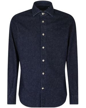 Eleventy Long-Sleeved Shirt - Blue