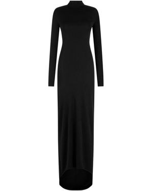 Tom Ford Long Sleeve Asymmetric Evening Dress With Twisted Back - Black