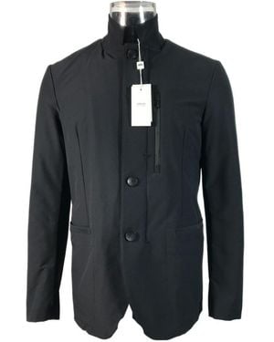 Armani Collezioni Logo Details Casual Jacket - Black