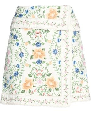 FARM Rio Printed Midi Skirt - White