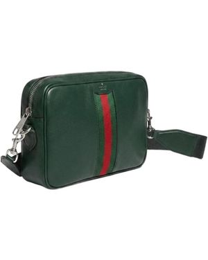 Gucci Web Trademark Small Crossbody Bag - Green