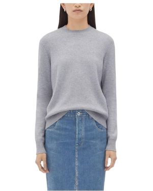 Bottega Veneta Intrecciato Leather Patches Jumper - Blue