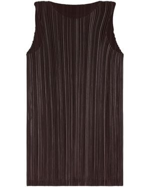 Phoebe Philo Pleated Vest - Brown