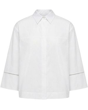 Peserico Buttoned Short-Sleeve Shirt - White