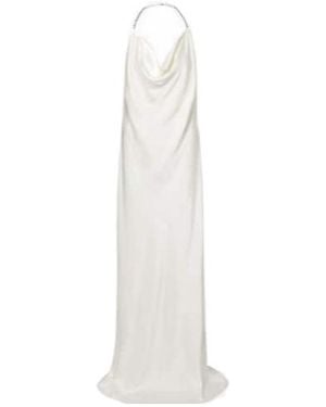 Stella McCartney Crystal-Embellished Satin Gown - White