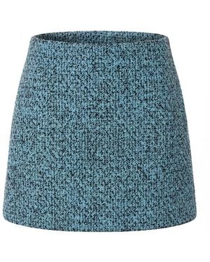 Gucci Wool Cotton Bouclé Mini Skirt - Blue
