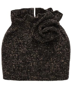 Magda Butrym Flower-Detailed Mini Skirt - Black