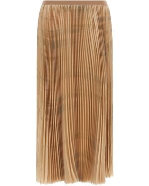 Fabiana Filippi Pleated Midi Skirt - Brown