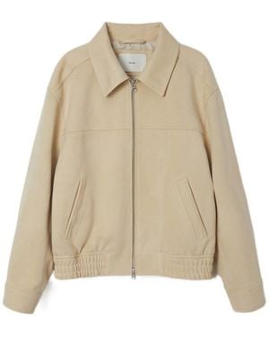 DUNST Long-Sleeve Bomber Jacket - Natural