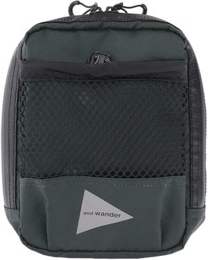 and wander Mesh Pocket Shoulder Bag - Grey