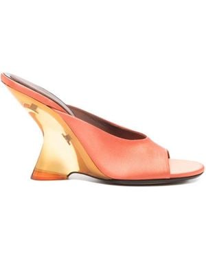 Dries Van Noten Wedge Heel High-Heeled Sandals - Pink