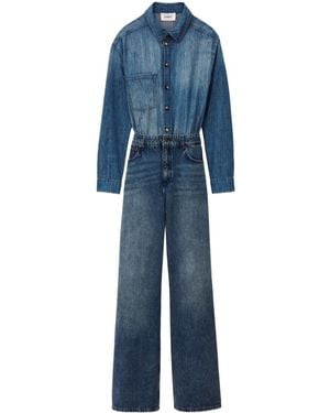 Ba&sh Long-Sleeved Denim Jumpsuit - Blue