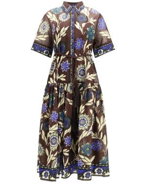 ALÉMAIS Jasper Printed Shirt Dress - Brown