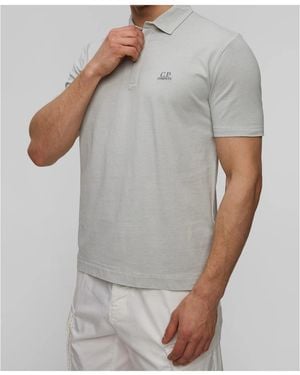 C.P. Company 1020 Jersey Logo Polo - Grey