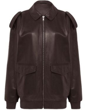Frankie Shop Viper Oversized Jacket - Brown