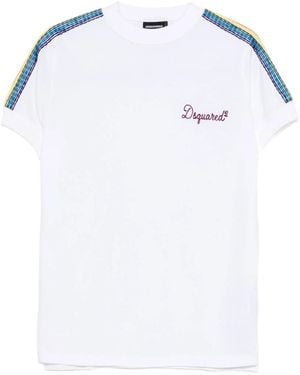 DSquared² Striped T-Shirt - White