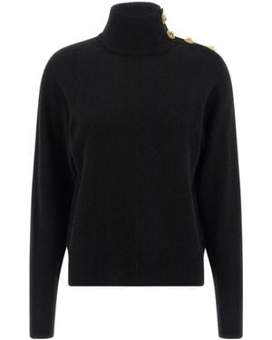 Balmain Turtleneck Knitted Sweater - Black