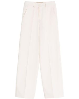 Valentino Pleat Detailed Wide Leg Pants - White