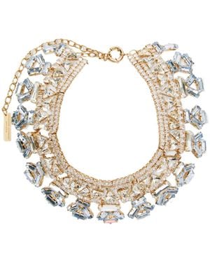 Ermanno Scervino Choker Necklace With Geometric Crystals - White