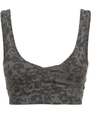 Varley Printed Sports Bra - Gray