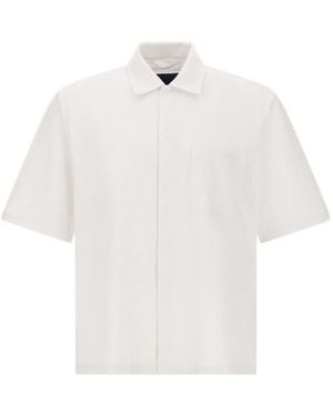 Herno Textured Boxy Short-Sleeve Shirt - White