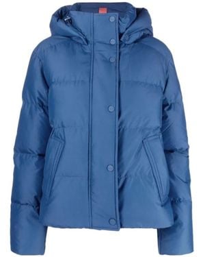 Ralph Lauren Rlx Logo Printed Detachable-Hood Puffer Jacket - Blue