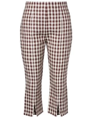 Posse Sadie Plaid Capri Pants - White