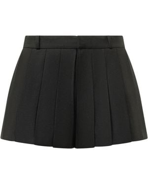 Coperni Pleated Mini Shorts - Black