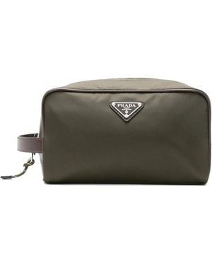 Prada Zipper Clutch - Green