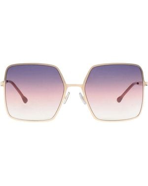 Isabel Marant Gradient Sunglasses With Metal Square Frames - Purple