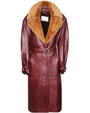 Rabanne Long-Sleeved Coat - Red