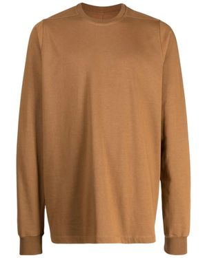 Rick Owens Crew-Neck Cotton T-Shirt - Brown