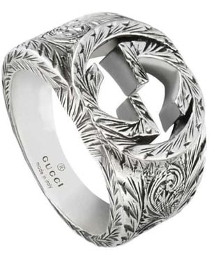 Gucci Logo Ring - Metallic