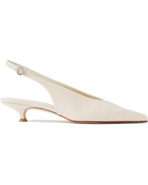 Aeyde Leather Slingback Pumps - White