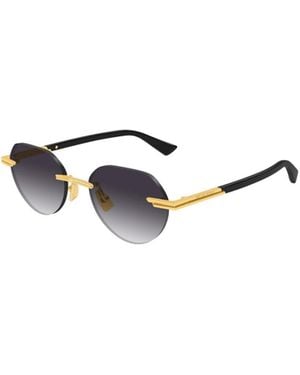 Bottega Veneta Round Sunglasses - Metallic