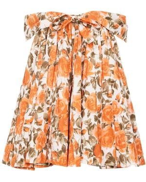 Chloé Off-The-Shoulder Mini Dress - Orange