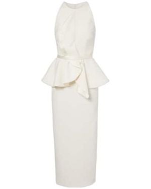 Safiyaa Riya Ruffled Cocktail Dress - White