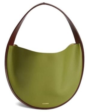 Jil Sander Pivot Leather Shoulder Bag - Green