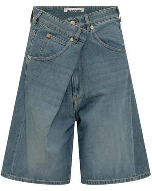 DARKPARK Ines Fold Over Shorts - Blue