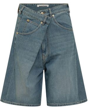 DARKPARK Ines Fold Over Shorts - Blue