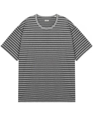 Nanamica Striped Short-Sleeved T-Shirt - Grey